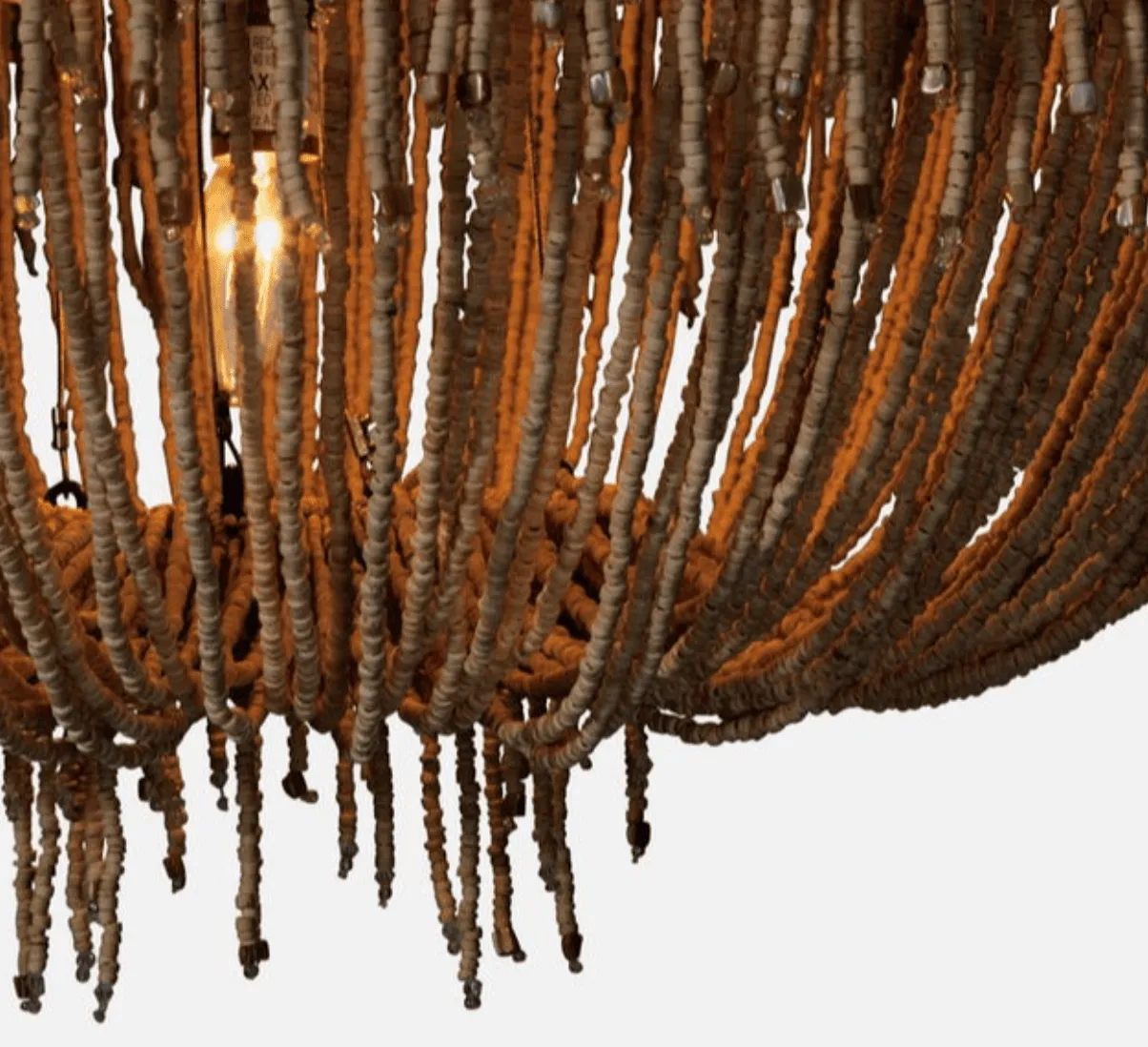 Le Carmen Cocoa Bead Semi-Flush Chandelier - Dark Bronze