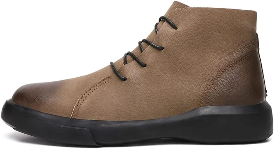 LEADER SHOW Men's Classic Chukka Boot Casual Lace Up Dress Shoes Ankle Desert Boots