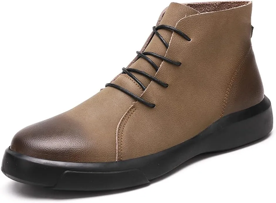 LEADER SHOW Men's Classic Chukka Boot Casual Lace Up Dress Shoes Ankle Desert Boots