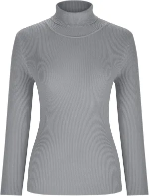 Lightweight Fitted Sweaters for Women Long Sleeve Turtleneck Ribbed Knit Pullover Sweater Casual Basic Tee Tops