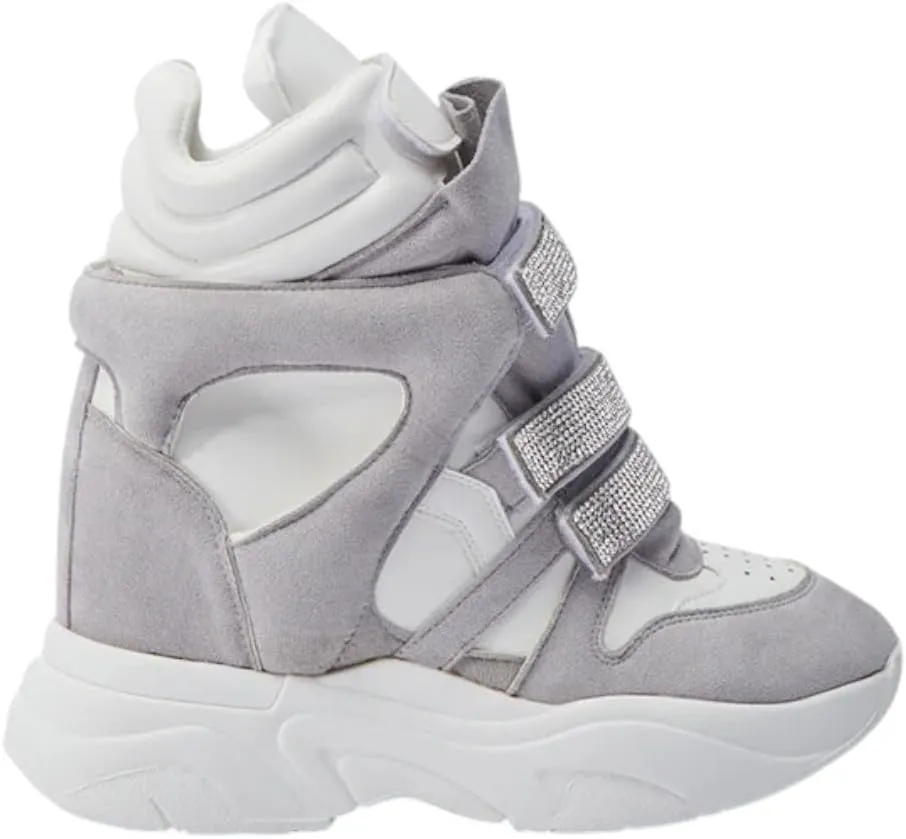 Liliana Women’s High Top Fashion Sneaker Hidden Platform Wedge Heel Shoes