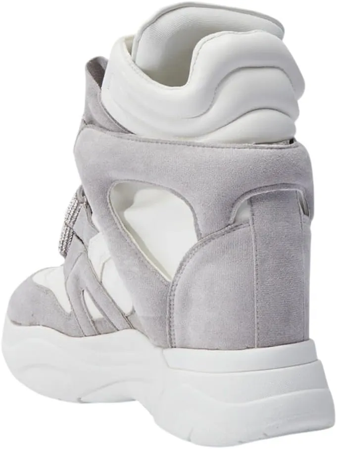 Liliana Women’s High Top Fashion Sneaker Hidden Platform Wedge Heel Shoes