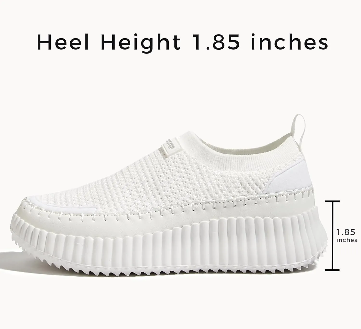 LUCKY STEP Platform Sneakers for Women Slip on Knit Chunky Fashion Casual Retro Braided Tennis Lightweight Walking Shoes