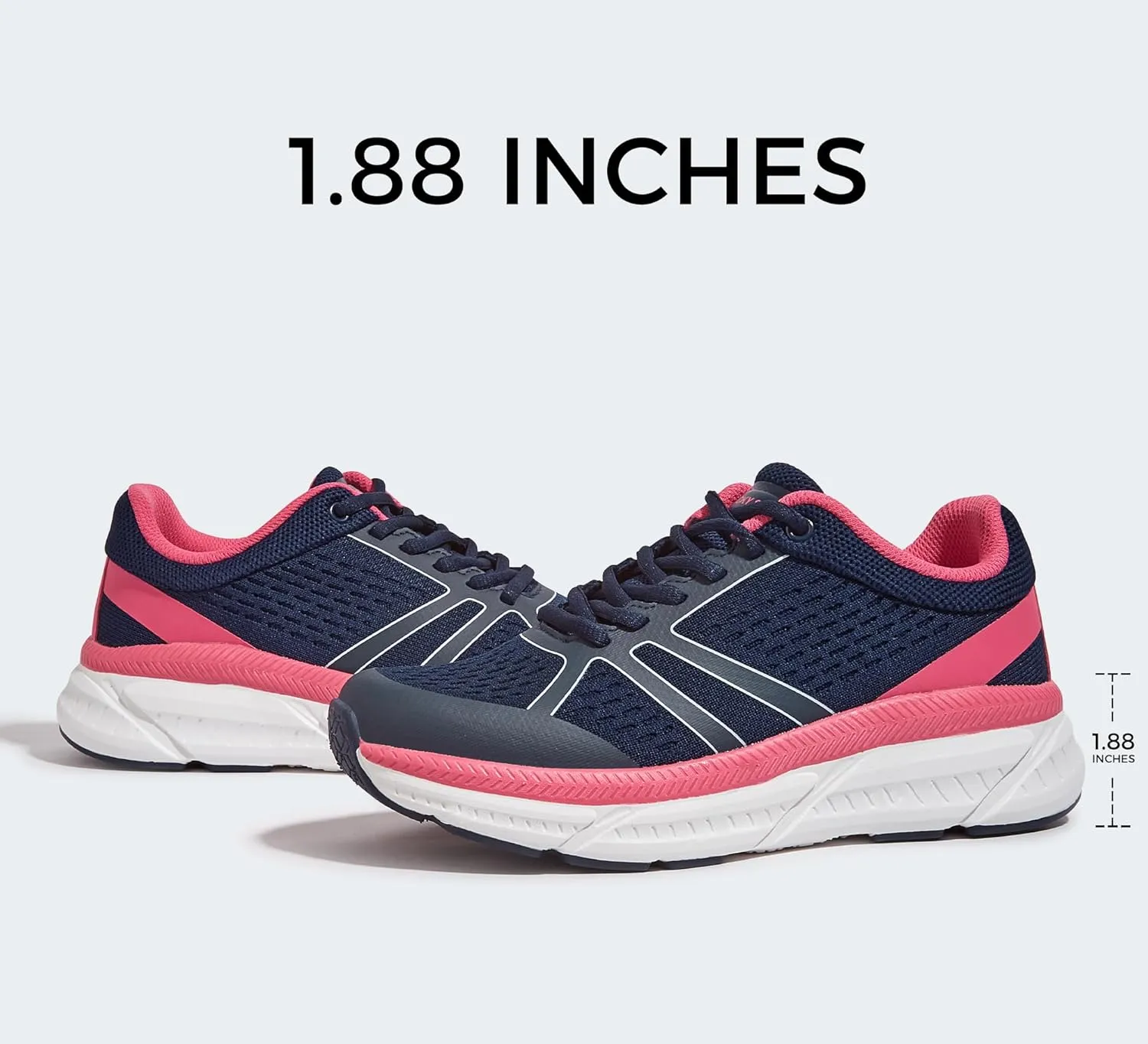 LUCKY STEP Women Walking Running Shoes Comfortable Hiking Shoes Breathable Non Slip Chunky Tennis Cross Training Workout Athletic Gym Sneakers