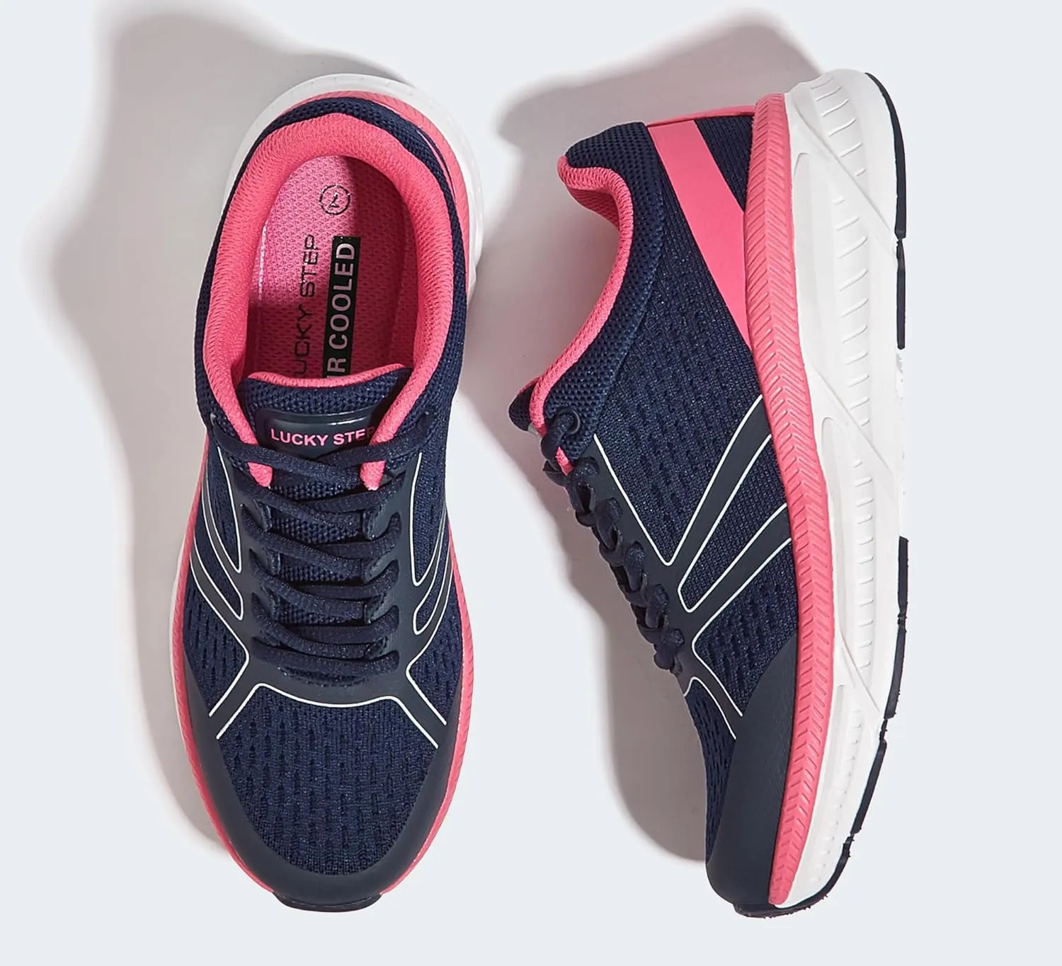 LUCKY STEP Women Walking Running Shoes Comfortable Hiking Shoes Breathable Non Slip Chunky Tennis Cross Training Workout Athletic Gym Sneakers