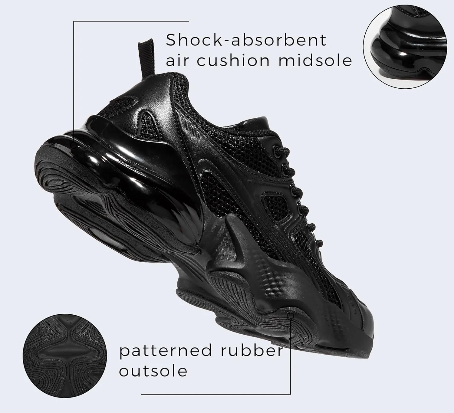 LUCKY STEP Women's Air Cushion Running Shoes Athletic Tennis Sneakers Lightweight Sports Mesh Gym Jogging Workout Walking Shoes
