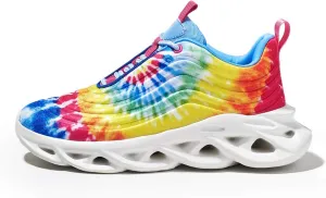 LUCKY STEP Women's Chunky Platform Tie Dye Rainbow Sneakers Tennis Running Fashion Shoes