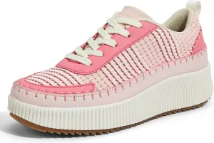 LUCKY STEP Women's Platform Sneakers Rhinestone Fashion Chunky Casual Sparkly Retro Braided Walking Shoes