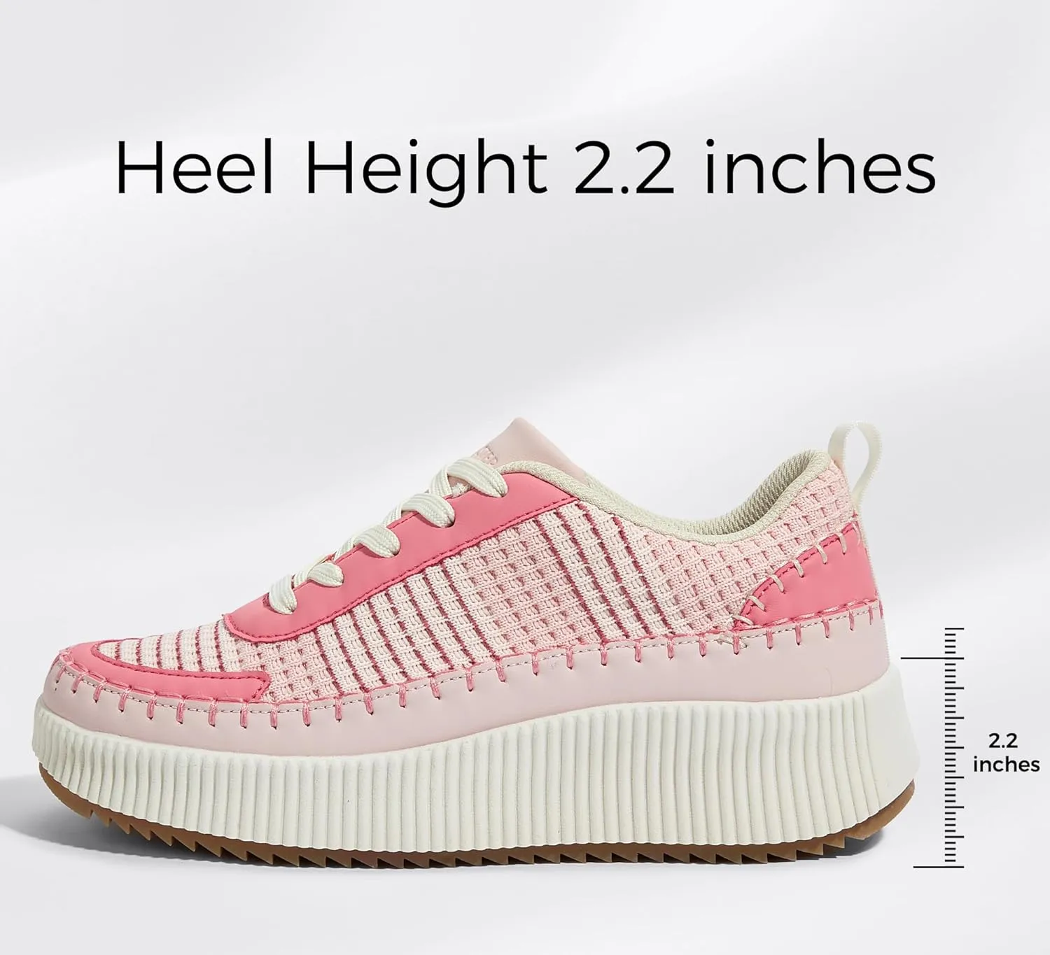 LUCKY STEP Women's Platform Sneakers Rhinestone Fashion Chunky Casual Sparkly Retro Braided Walking Shoes