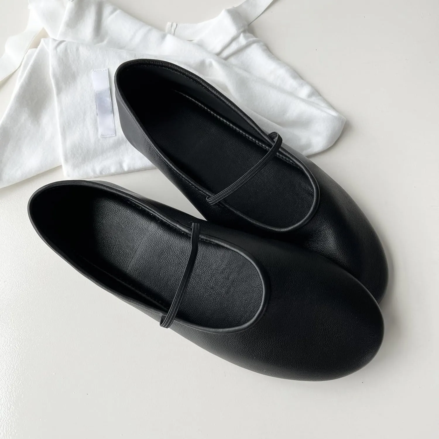 Mary Jane Ballet Flats Women Round Toe Ballerina Slip On Flats Comfortable Soft Flat Shoes for Women