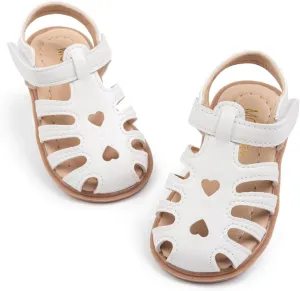 Meckior Toddler Girls Sandals for Little Girls Wedding Dress Sandals Open Toe Non-Slip Summer Beach Pool Shoes (Toddler/Little Kid)