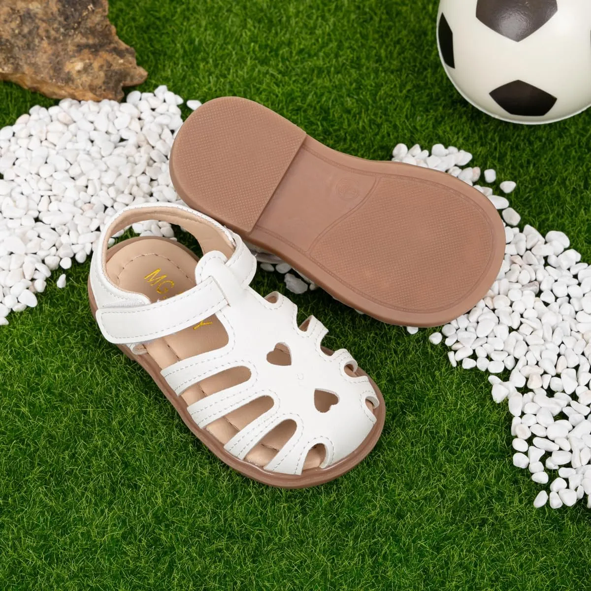 Meckior Toddler Girls Sandals for Little Girls Wedding Dress Sandals Open Toe Non-Slip Summer Beach Pool Shoes (Toddler/Little Kid)