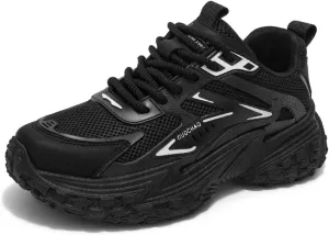 Mens Chunky Sneakers, Fashion Sneakers for Men, Lace - up Air Mesh Chunky Walking Tennis Shoes Trendy Dad Sneakers