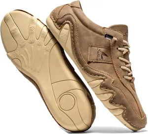 Men's Comfortable Barefoot Walking Shoes Fashion Lightweight Zero Drop Elastic Lace-up Slip-on Casual Driving Shoes