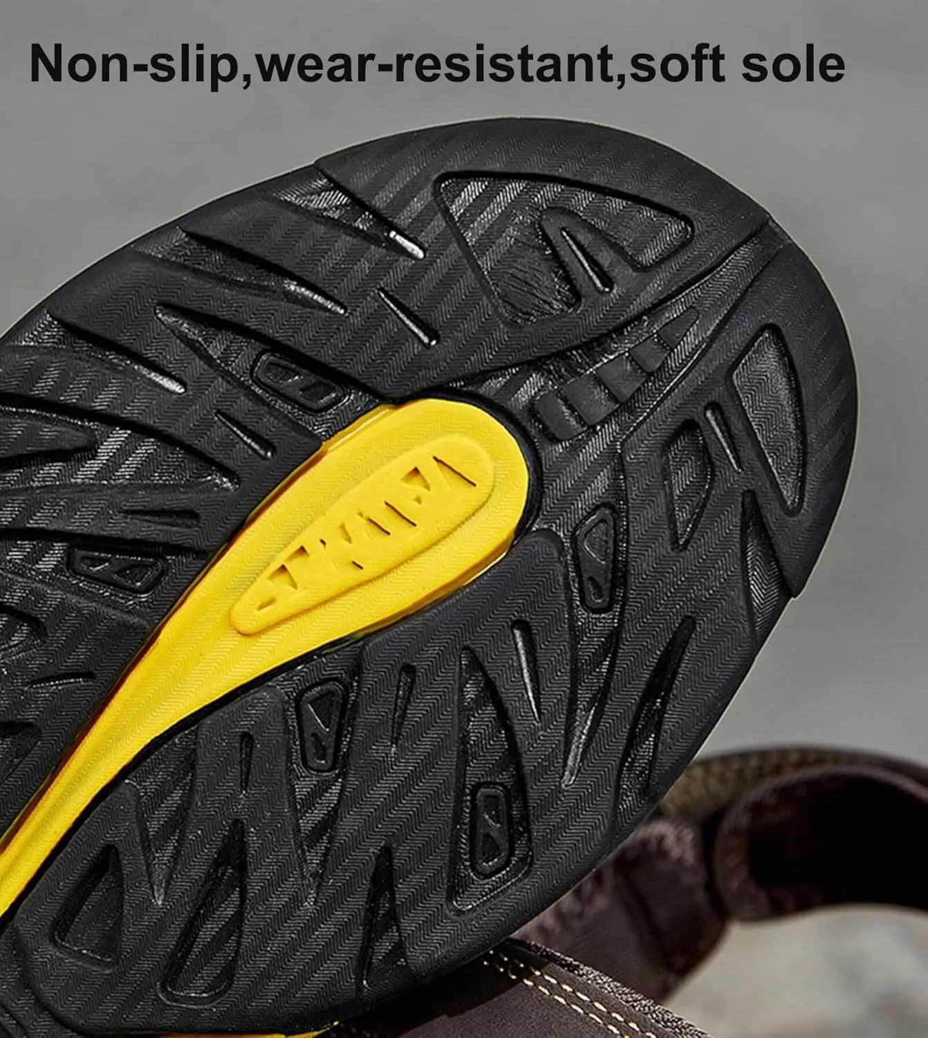 Mens Hiking Sandals Closed Toe Walking Sandals Waterproof Leather Sandals Sports Outdoors Trekking Athletic Summer Beach Shoes