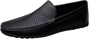Mens Loafers Moccasins Shoes Breathable Simple Vegan Leather Lightweight Resistant Flat Heel Classic Party Slip On