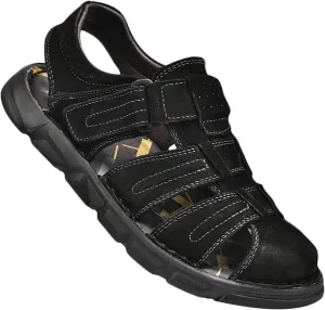 Men's Outdoor Closed Toe Sandals Athletic Sport Sandals Summer Beach Shoes Walking Hiking Trekking Driving Sandals Leather Fisherman Sandals
