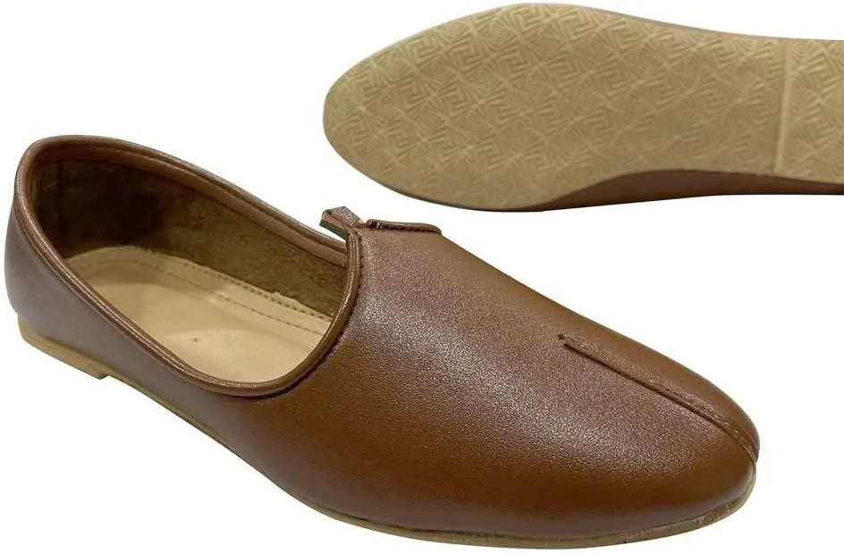 Men's Punjabi Jutti Durable and Comfortable Indian Wedding Shoes, Classic Ethnic Footwear Mojari Loafers for Men