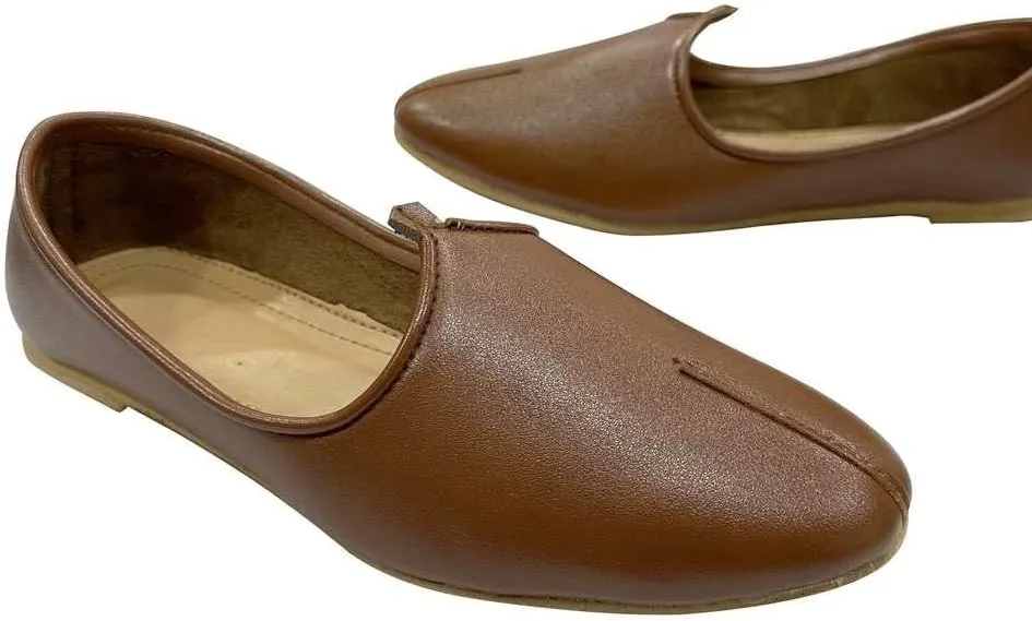 Men's Punjabi Jutti Durable and Comfortable Indian Wedding Shoes, Classic Ethnic Footwear Mojari Loafers for Men