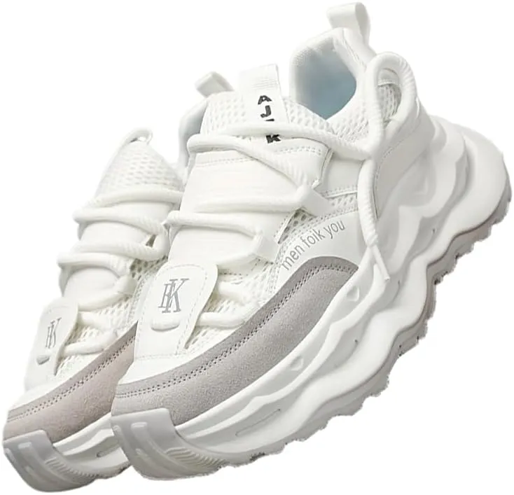 Men's Retro Chunky Comfortable Sneakers Stylish Preppy Design - Casual Plus Size