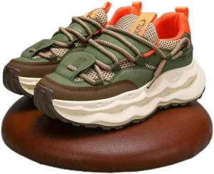 Men's Retro Chunky Comfortable Sneakers Stylish Preppy Design - Casual Plus Size