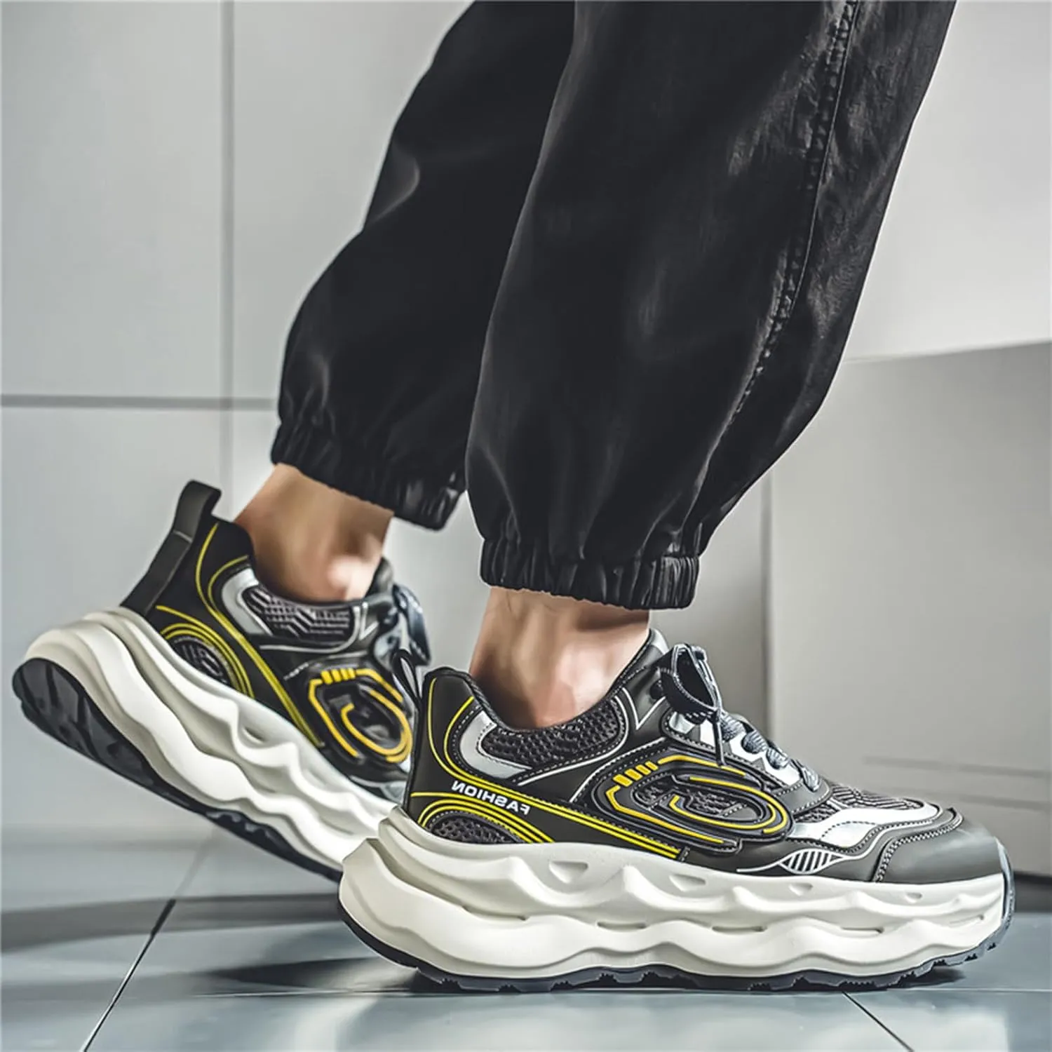 Mens Running Shoes Tennis Walking Shoes Chunky Sneakers Workout Casual Athletic Shoes