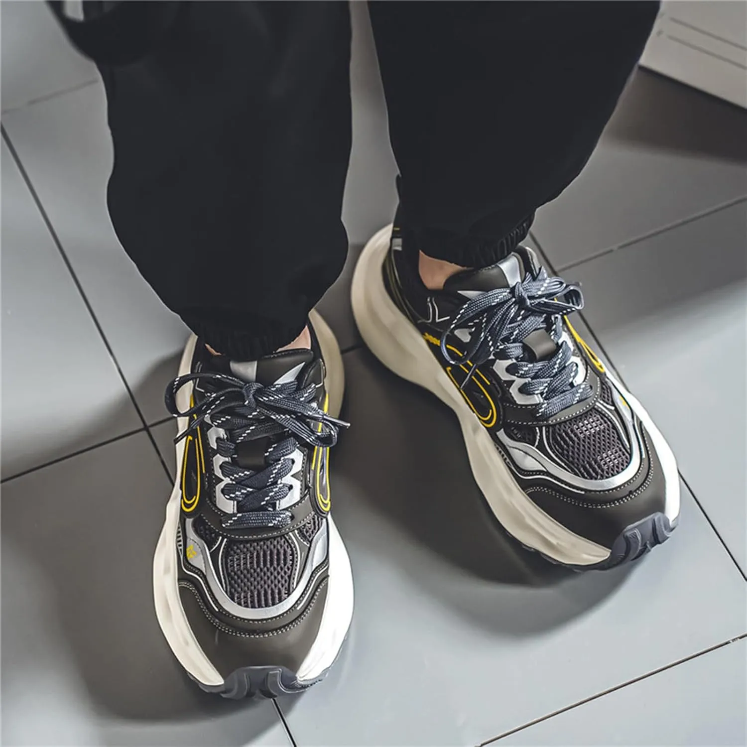 Mens Running Shoes Tennis Walking Shoes Chunky Sneakers Workout Casual Athletic Shoes