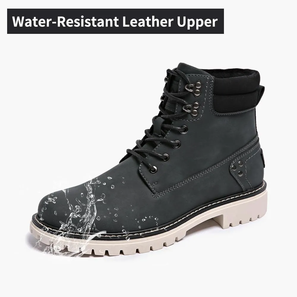 Mens Snow Boots Fur Lined Hiking Boots Waterproof Anti-Slip Outdoor Climbing Shoes