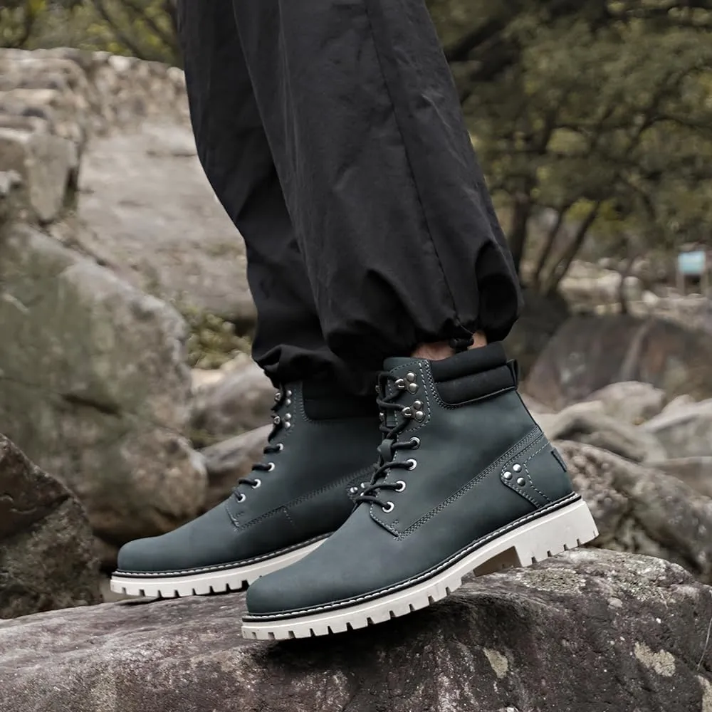 Mens Snow Boots Fur Lined Hiking Boots Waterproof Anti-Slip Outdoor Climbing Shoes