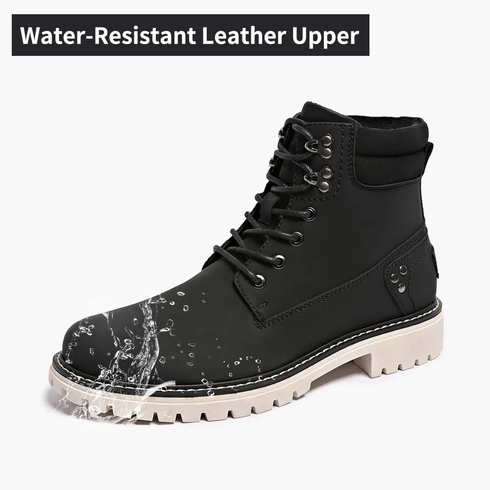 Mens Snow Boots Fur Lined Hiking Boots Waterproof Anti-Slip Outdoor Climbing Shoes