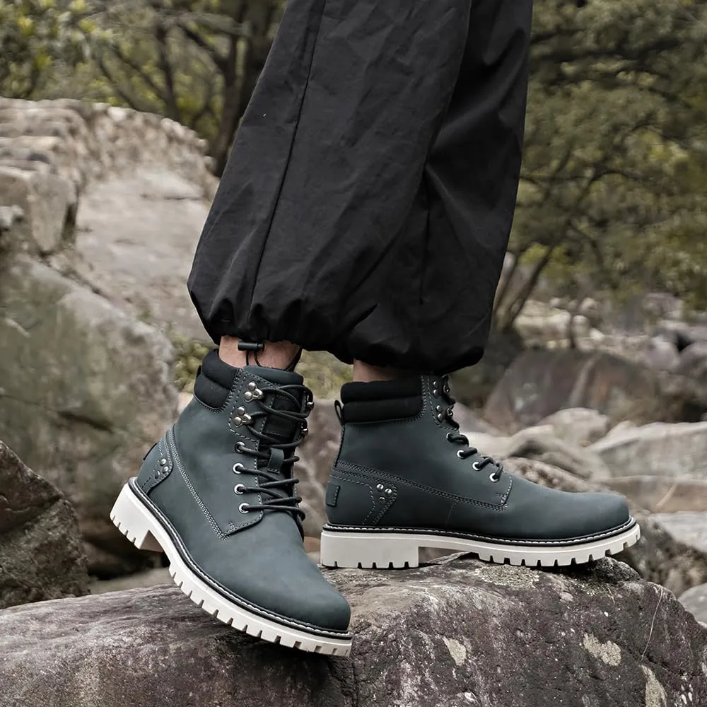 Mens Snow Boots Fur Lined Hiking Boots Waterproof Anti-Slip Outdoor Climbing Shoes