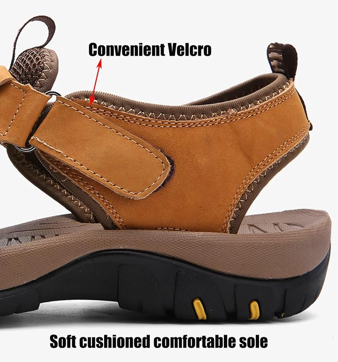 Mens Walking Sandals Outdoor Hiking Sandals Beach Sandals Trekking Shoes Closed Toe Casual Sandals Summer Spring