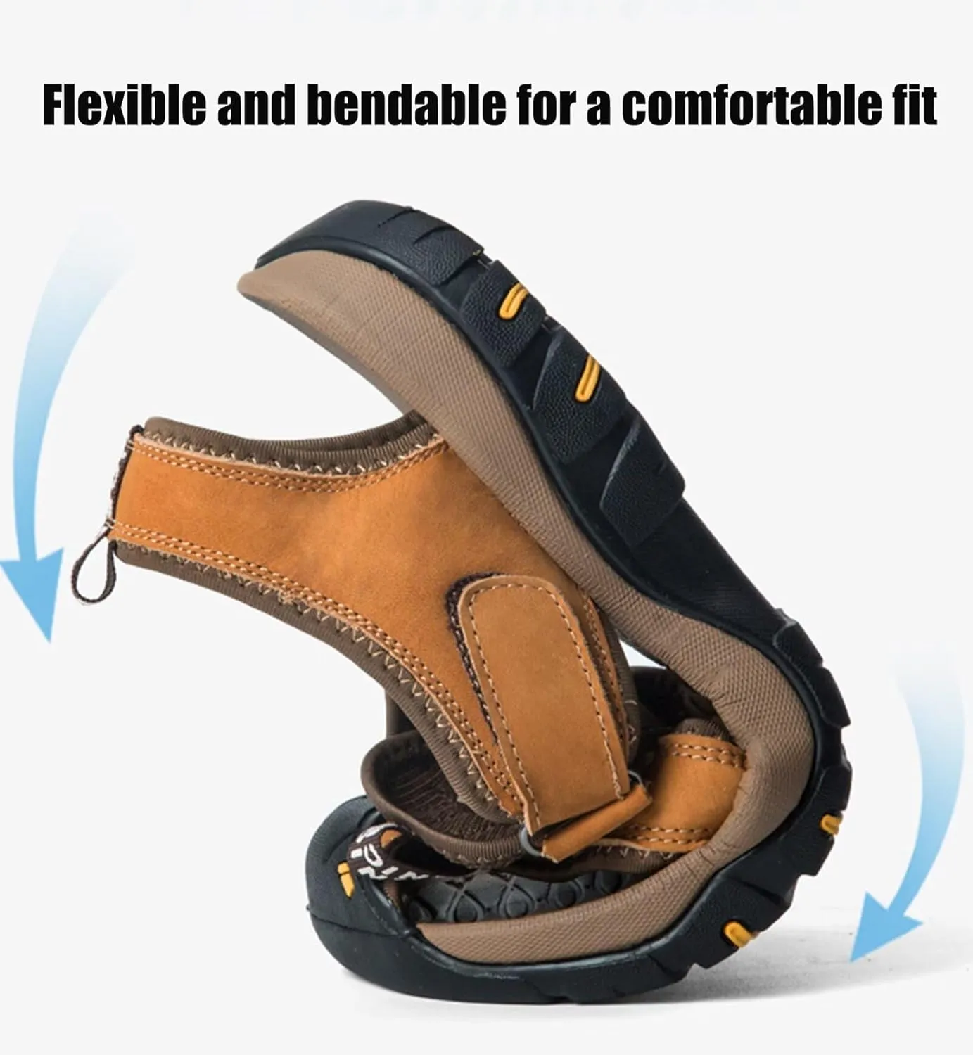 Mens Walking Sandals Outdoor Hiking Sandals Beach Sandals Trekking Shoes Closed Toe Casual Sandals Summer Spring