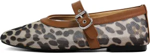 Mesh Ballet Flats for Women Round Toe Buckle Strap Comfy Casua Office Ballerina Mary Jane Flats Shoes