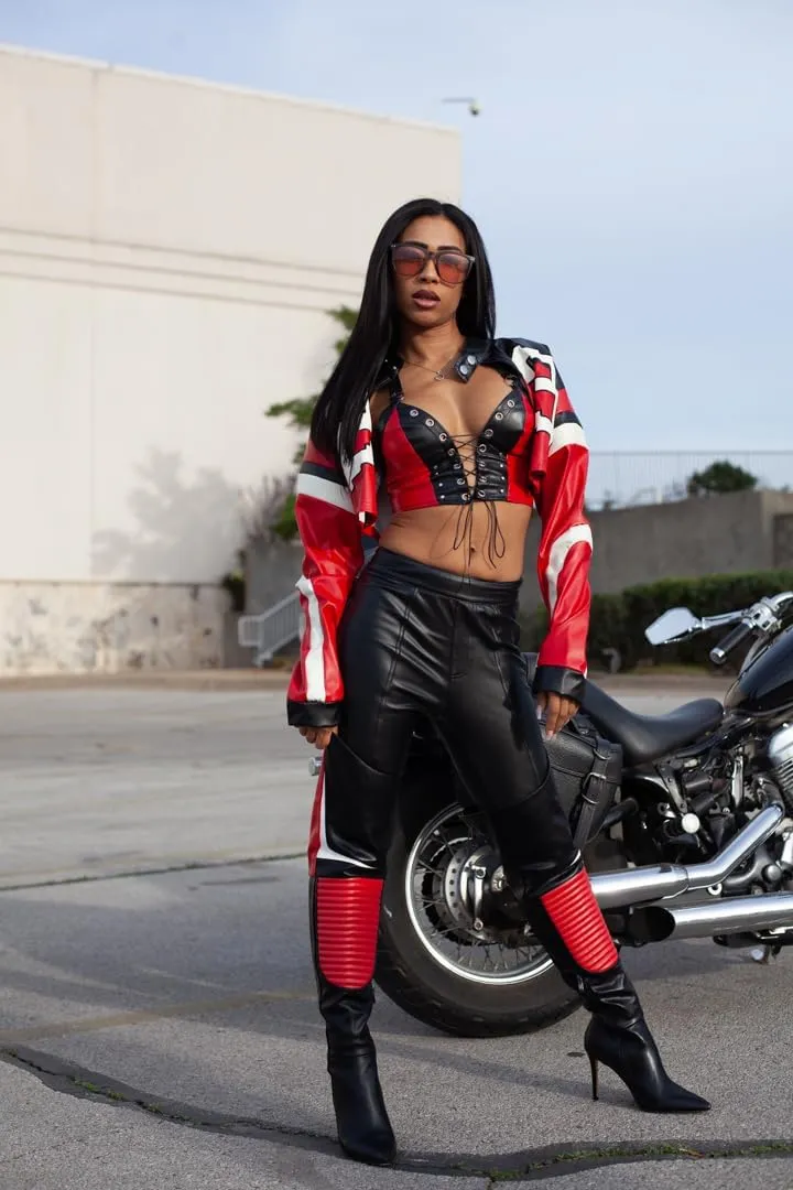 MissHeel Over-the-Knee Biker Boots High Heel Thigh High Boots