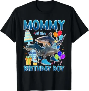 Mommy Of The Birthday Boy Tralalero Tralala Family Matching T-Shirt