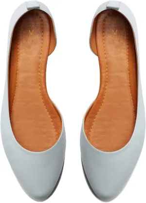MOOMMO Women Cut Out Flat Shoes Pointed Toe Slip On Ballet Flats D’Orsay Comfortable Flat Heel Dress Shoes Side Cut Office Ladies Party Casual Driver Flats 4-11 M US