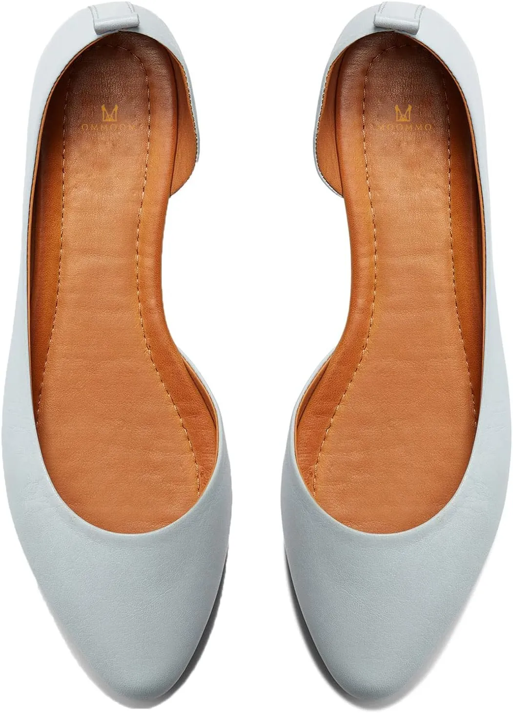 MOOMMO Women Cut Out Flat Shoes Pointed Toe Slip On Ballet Flats D’Orsay Comfortable Flat Heel Dress Shoes Side Cut Office Ladies Party Casual Driver Flats 4-11 M US