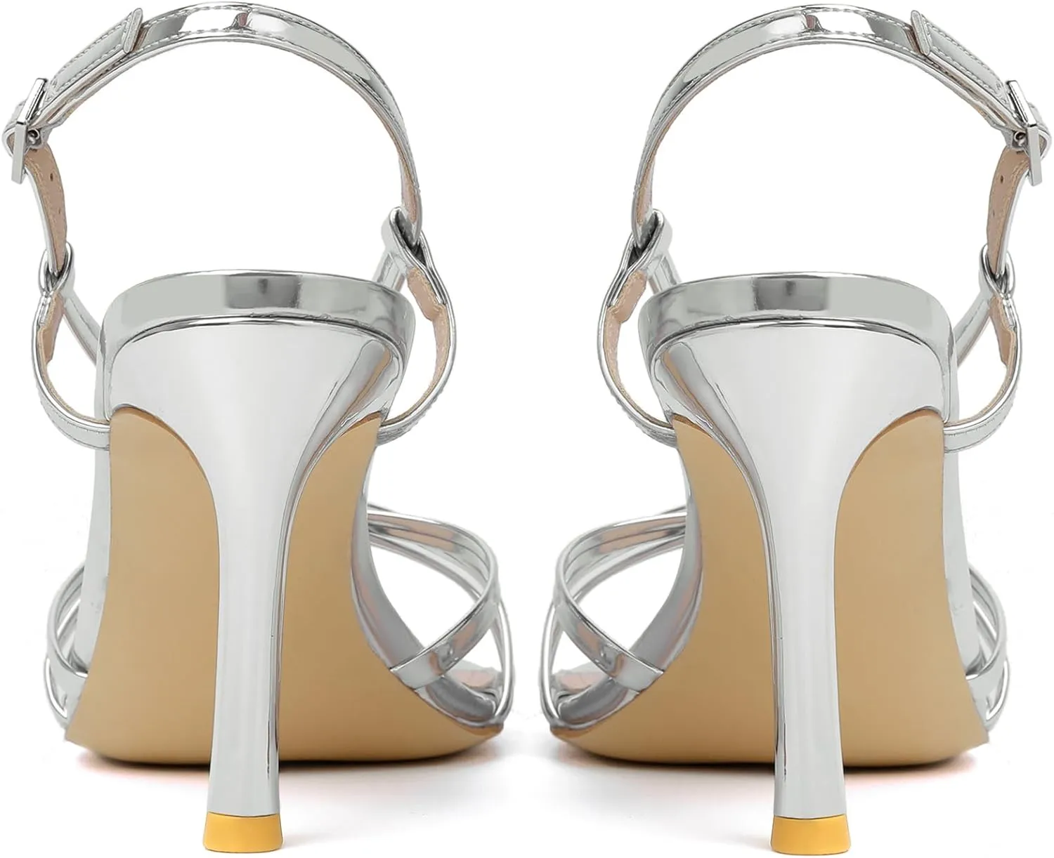 Mostrin Heels For Women Sexy Strappy Heels Comfortable Ankle Strap Heel Open Toe Stiletto High Heeled Sandals For Party,Night Out,Daily
