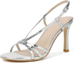 Mostrin Heels For Women Sexy Strappy Heels Comfortable Ankle Strap Heel Open Toe Stiletto High Heeled Sandals For Party,Night Out,Daily