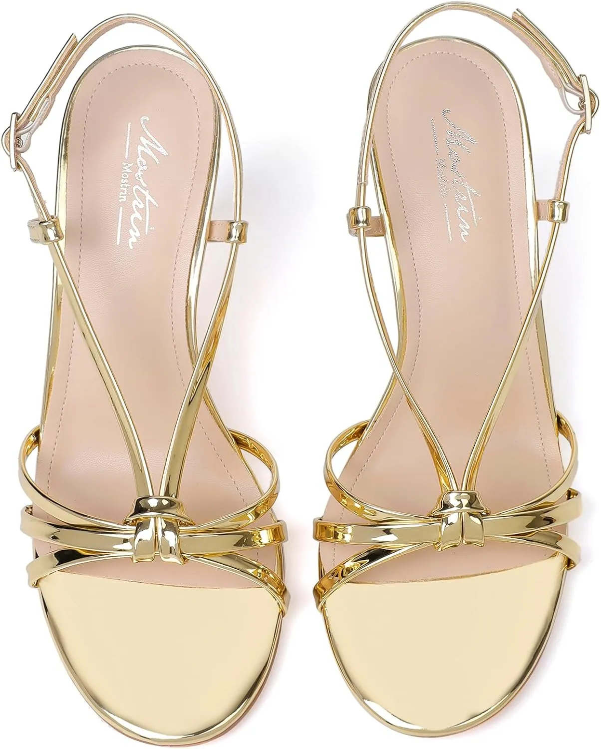 Mostrin Heels For Women Sexy Strappy Heels Comfortable Ankle Strap Heel Open Toe Stiletto High Heeled Sandals For Party,Night Out,Daily