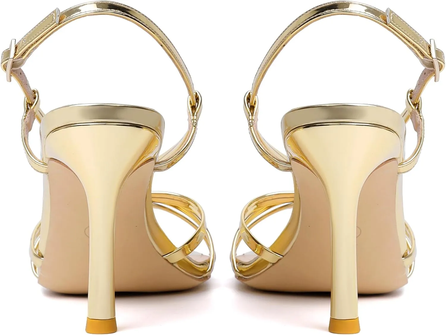 Mostrin Heels For Women Sexy Strappy Heels Comfortable Ankle Strap Heel Open Toe Stiletto High Heeled Sandals For Party,Night Out,Daily