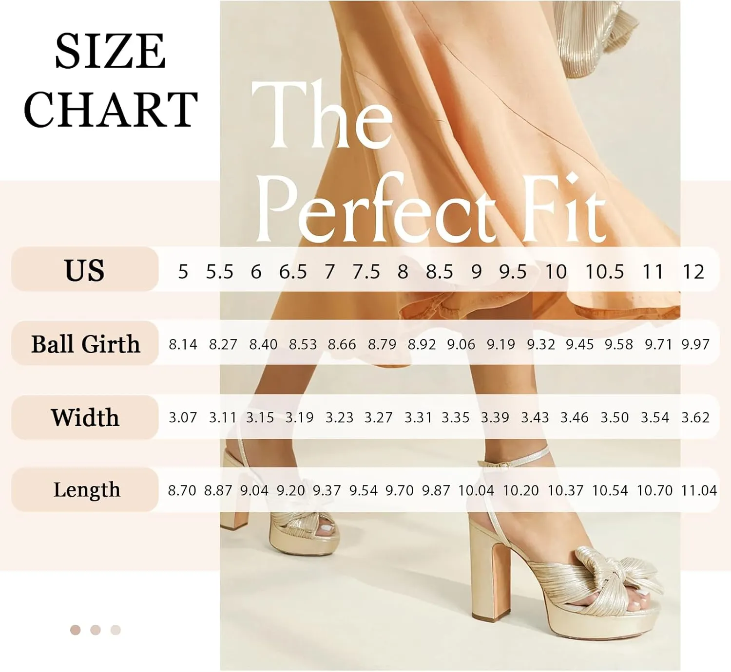 MUCCCUTE Bow Heels for Women Chunky Platform Heels with Ankle Strap Open Toe Heeled Sandals Bridal Wedding Dressy Shoes