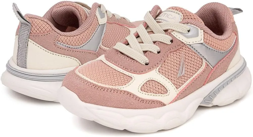 Nautica Kids Boys & Girls Athletic Sneakers - Chunky Cushion Heel Running & Hiking Shoes (Lace-Up/Bungee Slip-On) (Big Kid/Little Kid/Toddler)