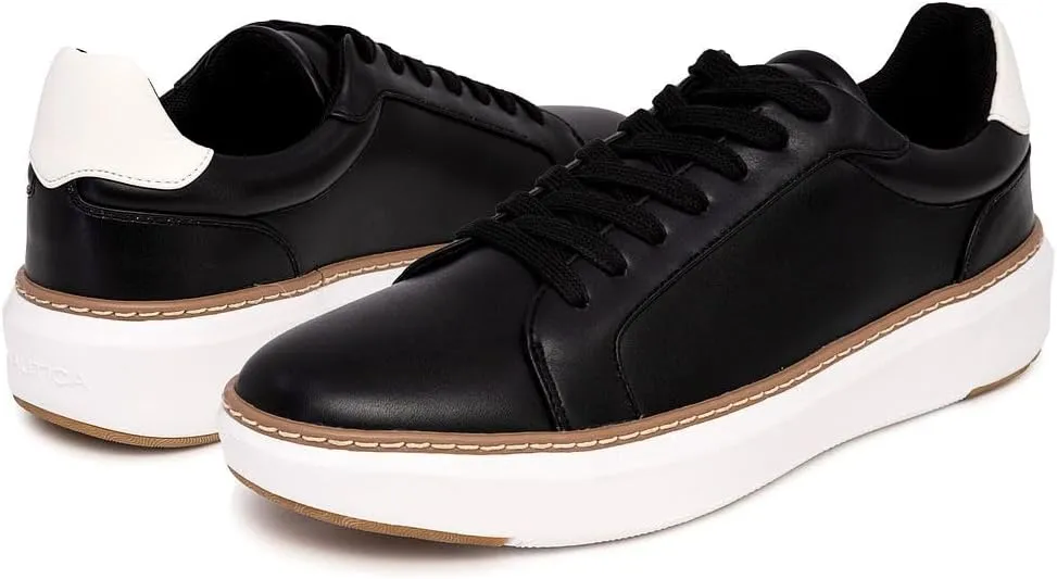 Nautica Men's Classic Lace-Up Low Top Fashion Sneaker Loafer - Stylish and Comfortable Casual Shoe