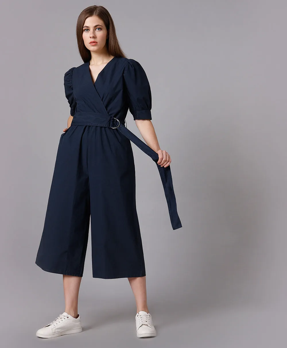 Navy Wrap Jumpsuit