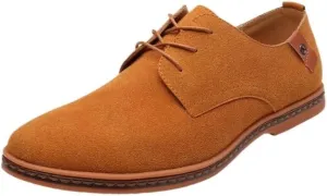 New Men's Brogues Shoes, Suede Slip-On Dress Shoes, Classic Business Oxford Shoes, Male Driving Flats, Lace-up Formal Loafers