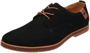 New Men's Brogues Shoes, Suede Slip-On Dress Shoes, Classic Business Oxford Shoes, Male Driving Flats, Lace-up Formal Loafers