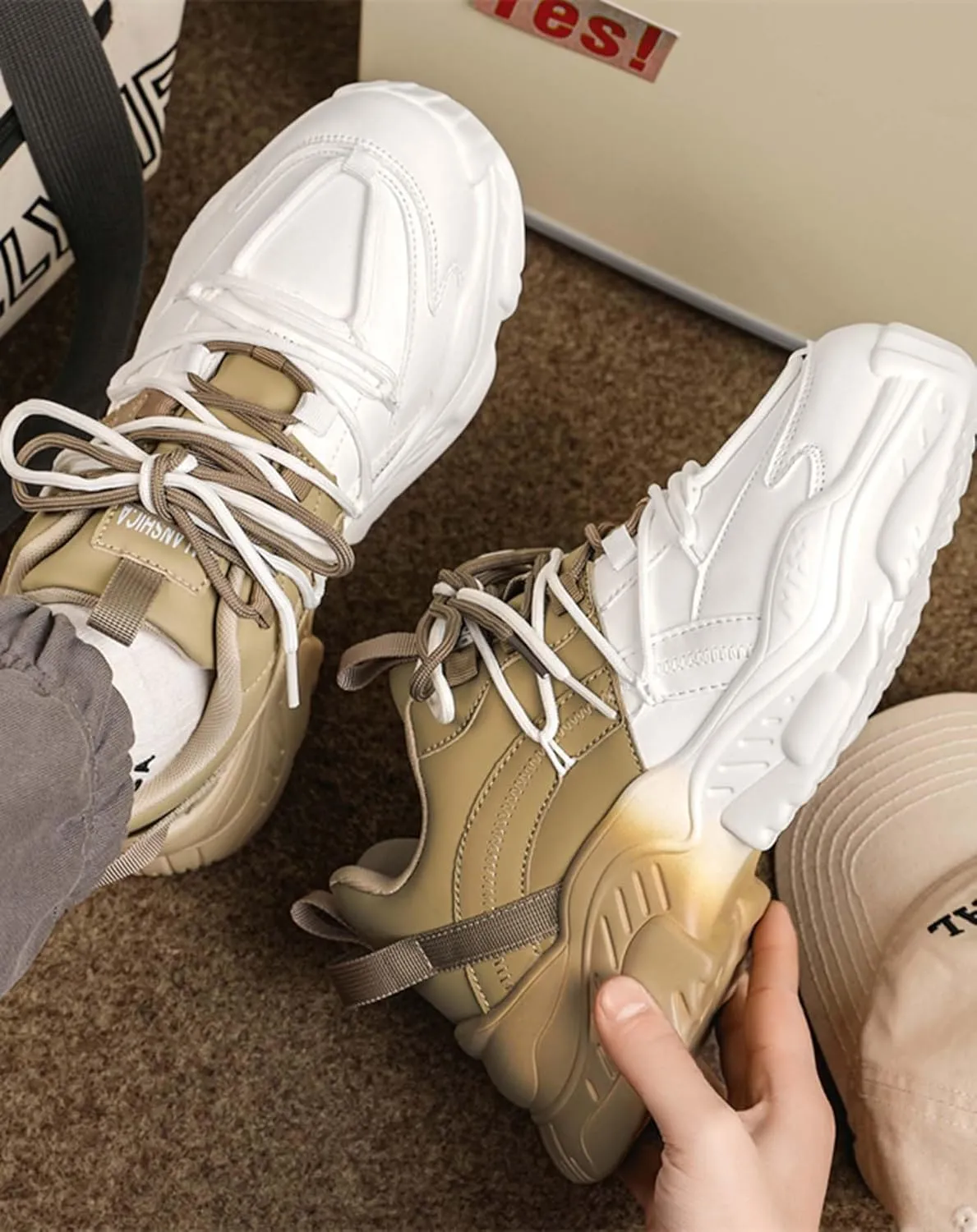 Niepce Inc Streetwear Fashion Platform Chunky Sneakers for Men
