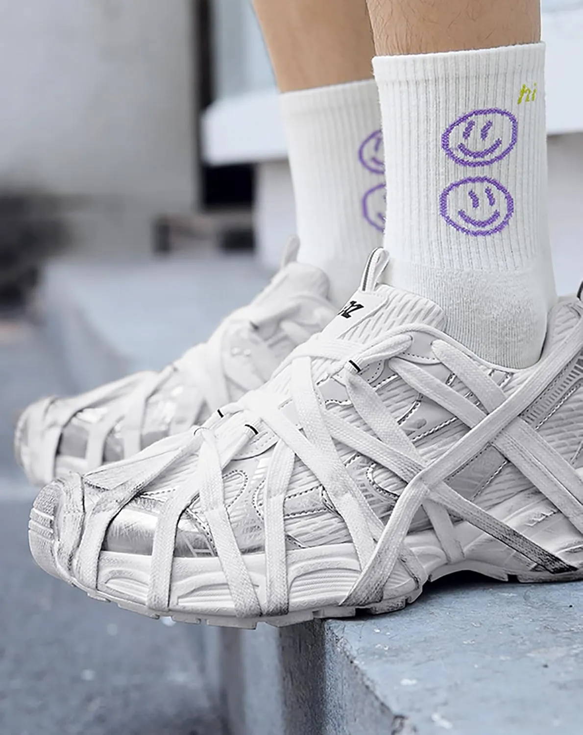 Niepce Inc Streetwear Men's Fashion Chunky Sneakers with Design